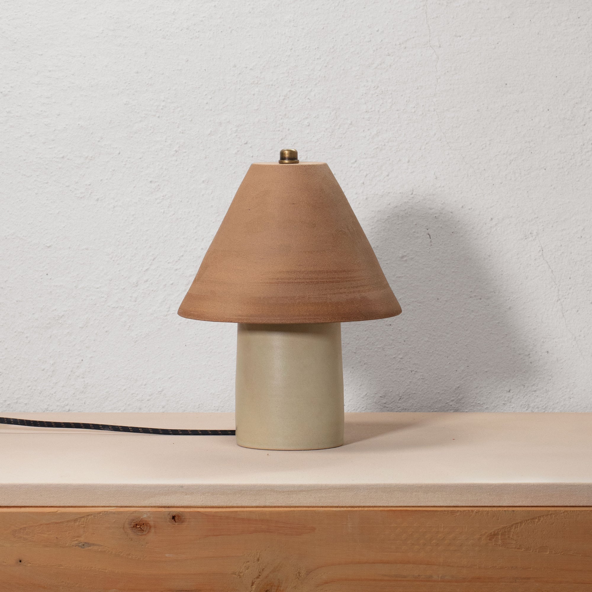 Petite Lamp   |   Misty Green + Raw Ochre