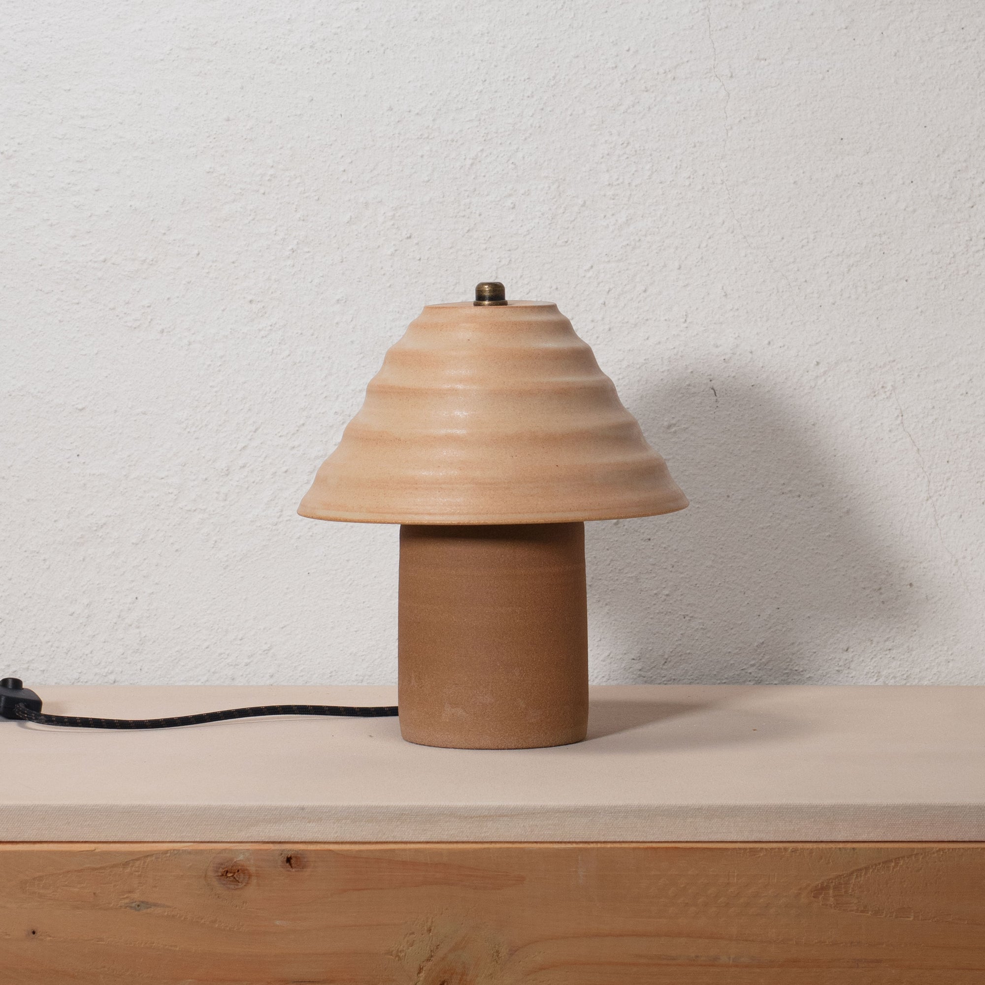 Petite Lamp  |  Raw Ochre + Taupe Ripple